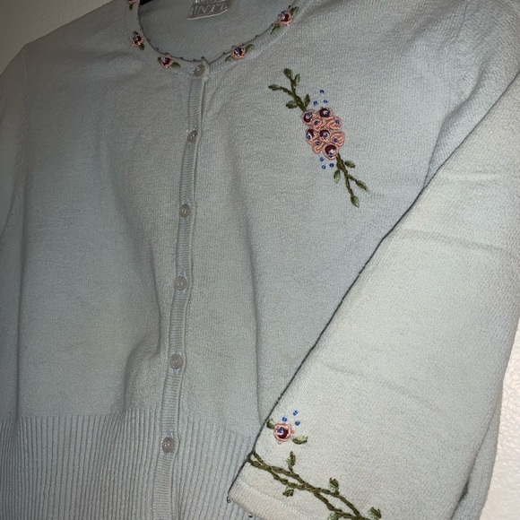 Vintage Victoria’s Secret MODA INT blue cardigan - Picture 2 of 7